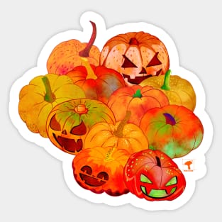 Halloween pumpkin patch Sticker